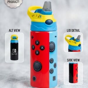 New Nintendo Switch Inspired 12oz Insulated Water Bottle